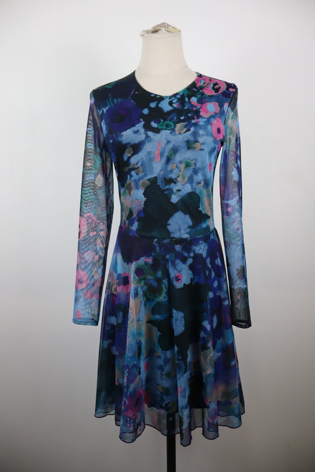 DESIGUAL VESTITO MANICA LUNGA DONNA TG S WOMAN CASUAL VINTAGE DRESS ABITO LOGO