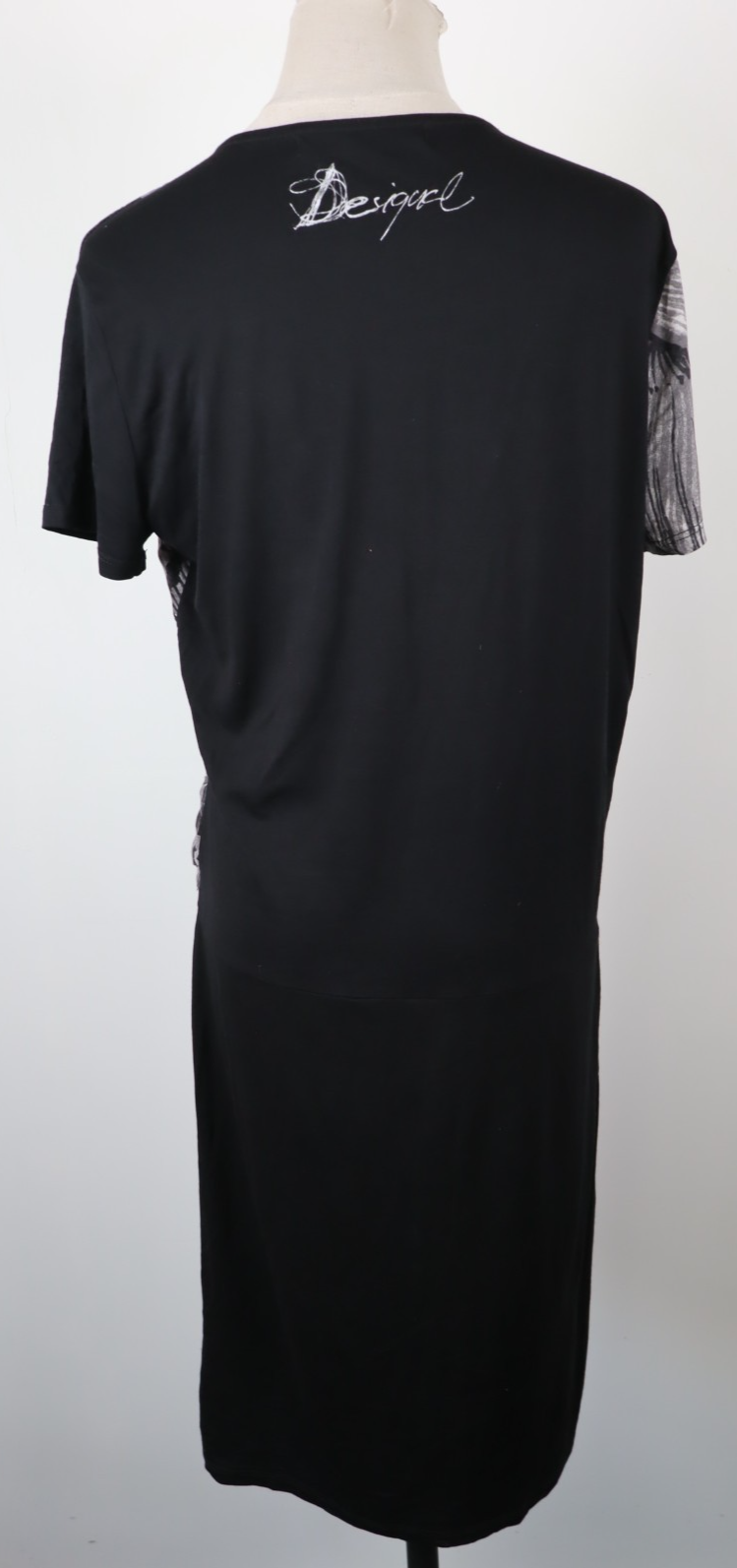 DESIGUAL  VESTITO ABITO DONNA TG.  XL SHORT WOMAN CASUAL VINTAGE DRESS