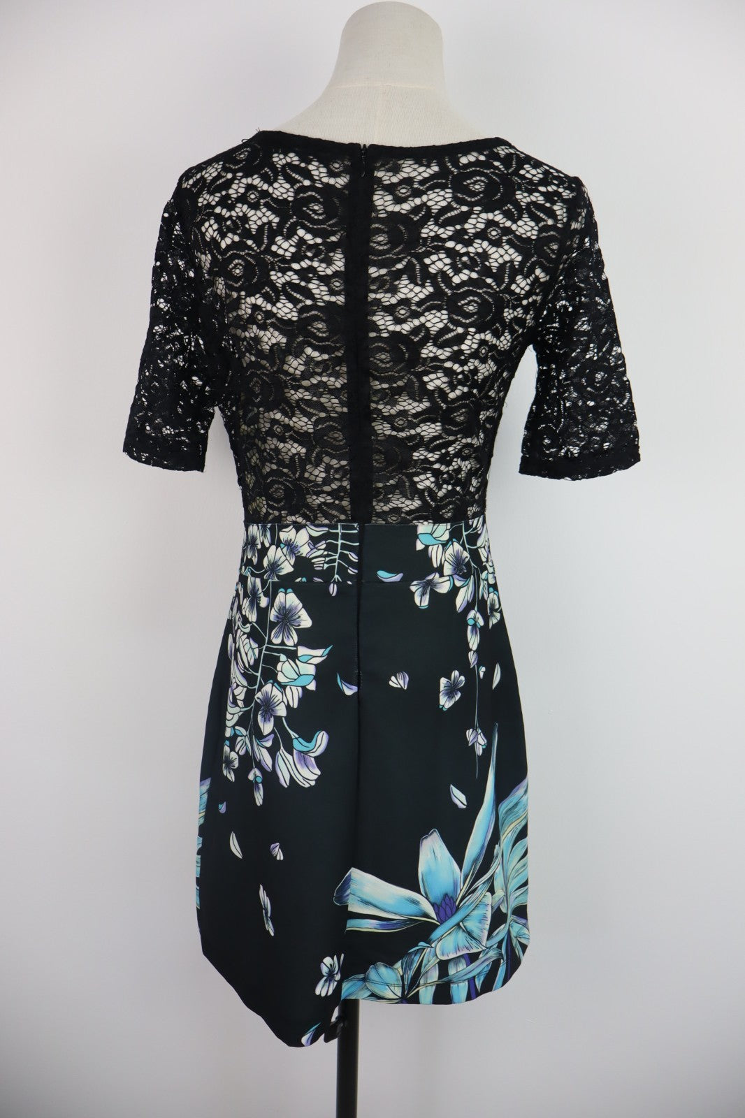 GUESS VESTITO DONNA TG. M WOMAN CASUAL VINTAGE DRESS ABITO FLOREALE CERNIERA