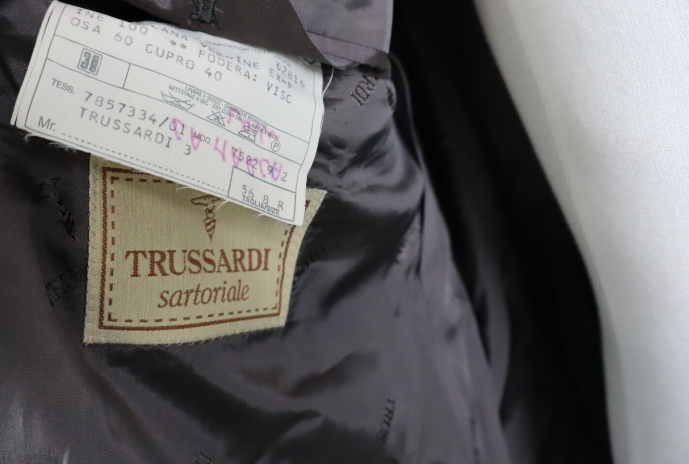 TRUSSARDI BLAZER GIACCA LANA WOOL UOMO Tg 56 MAN JACKET VINTAGE CASUAL