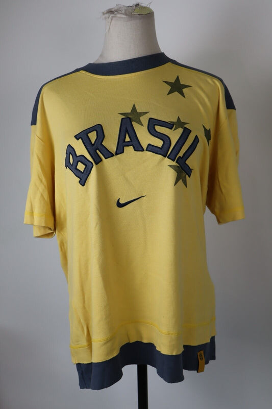 NIKE BRASILE MAGLIA CALCIO DONNA Tg 48 / 52 WOMAN SOCCER SPORT  JERSEY