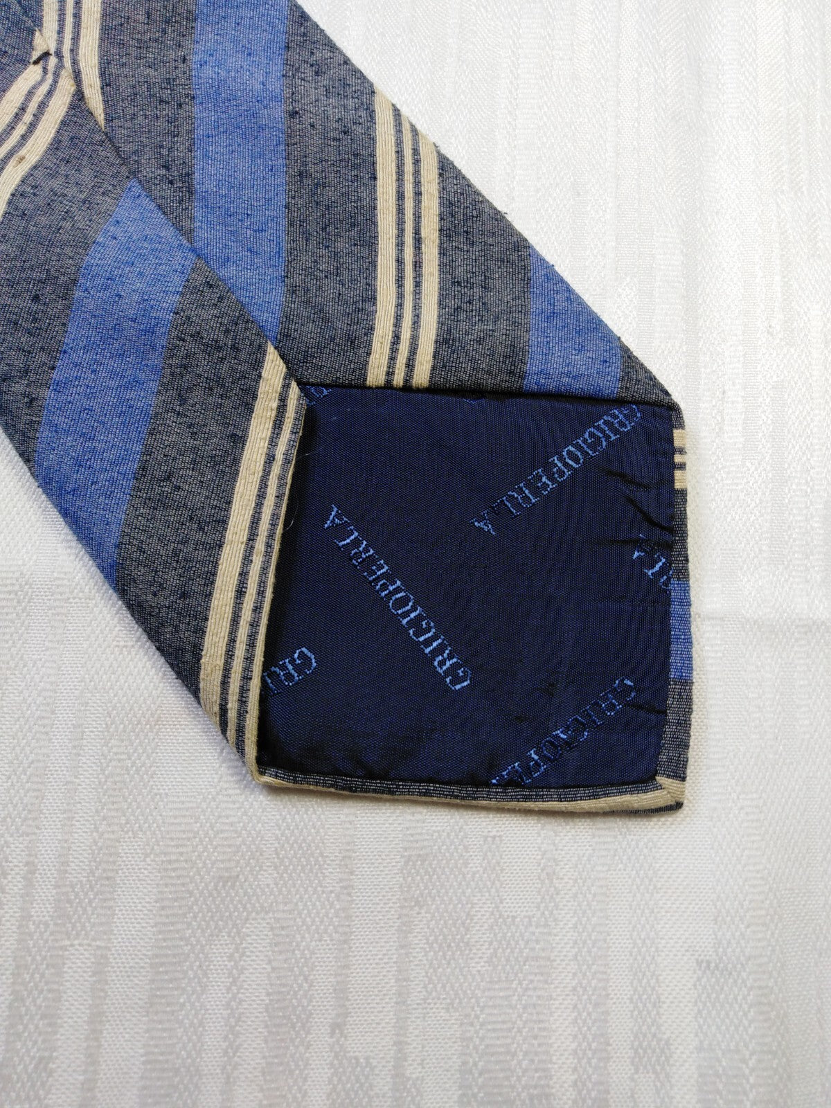 GRIGIOPERLA 100% SETA SILK TIE CRAVATTA NECKTIE ITALY VINTAGE CLASSIC