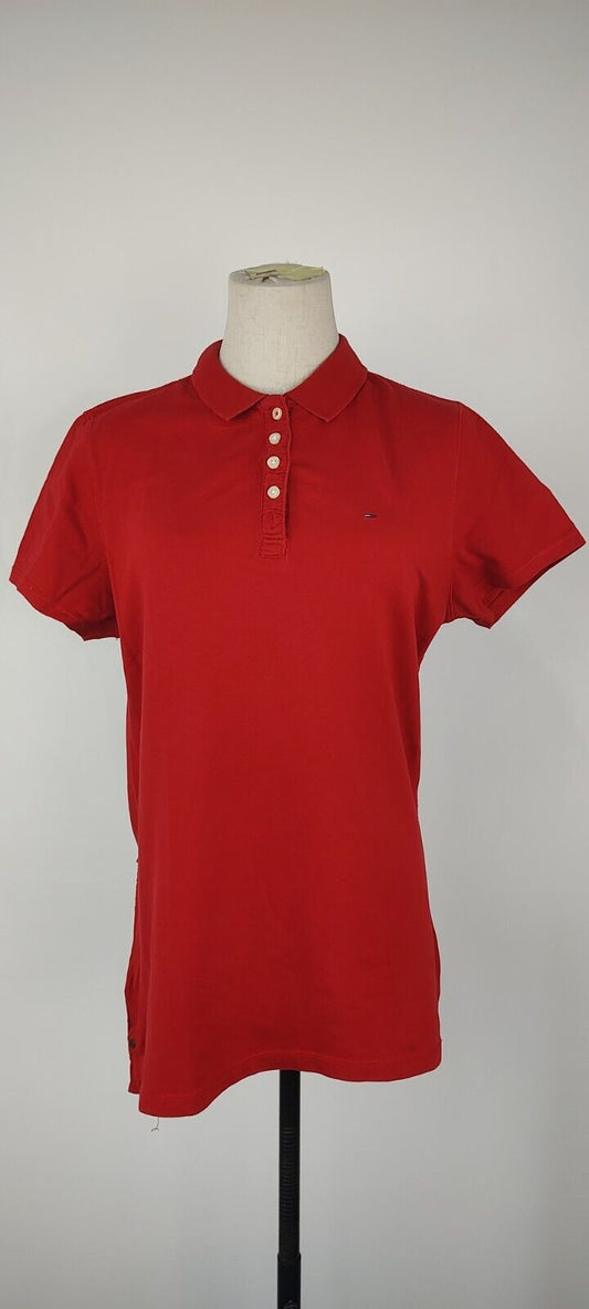 TOMMY HILFIGER POLO MAGLIA DONNA COTONE TG. XL WOMAN SHIRT CASUAL VINTAGE