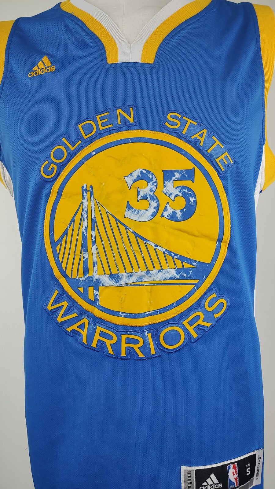 ADIDAS GOLDEN STATE WARRIORS KEVIN DURANT 15 BASKET UOMO TG S SPORT VINTAGE +2