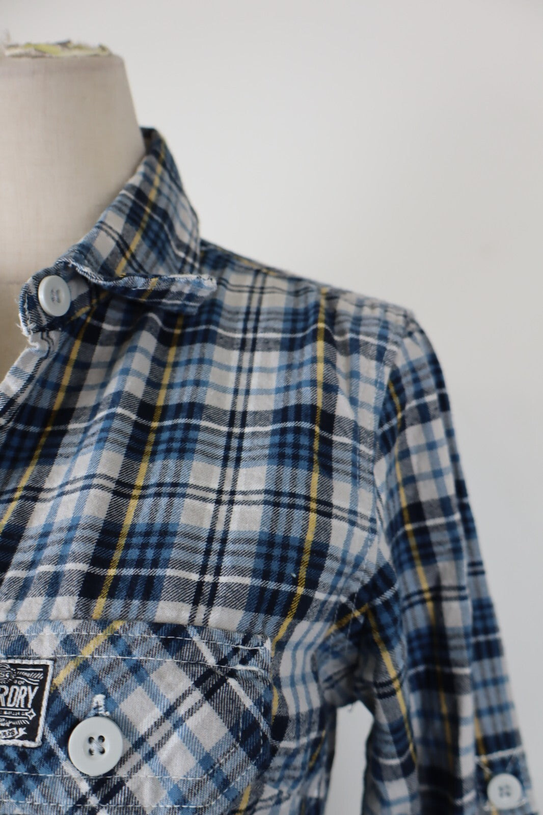 SUPERDRY CAMICIA DONNA TG. M WOMAN SHIRT CASUAL VINTAGE COTONE COTTON