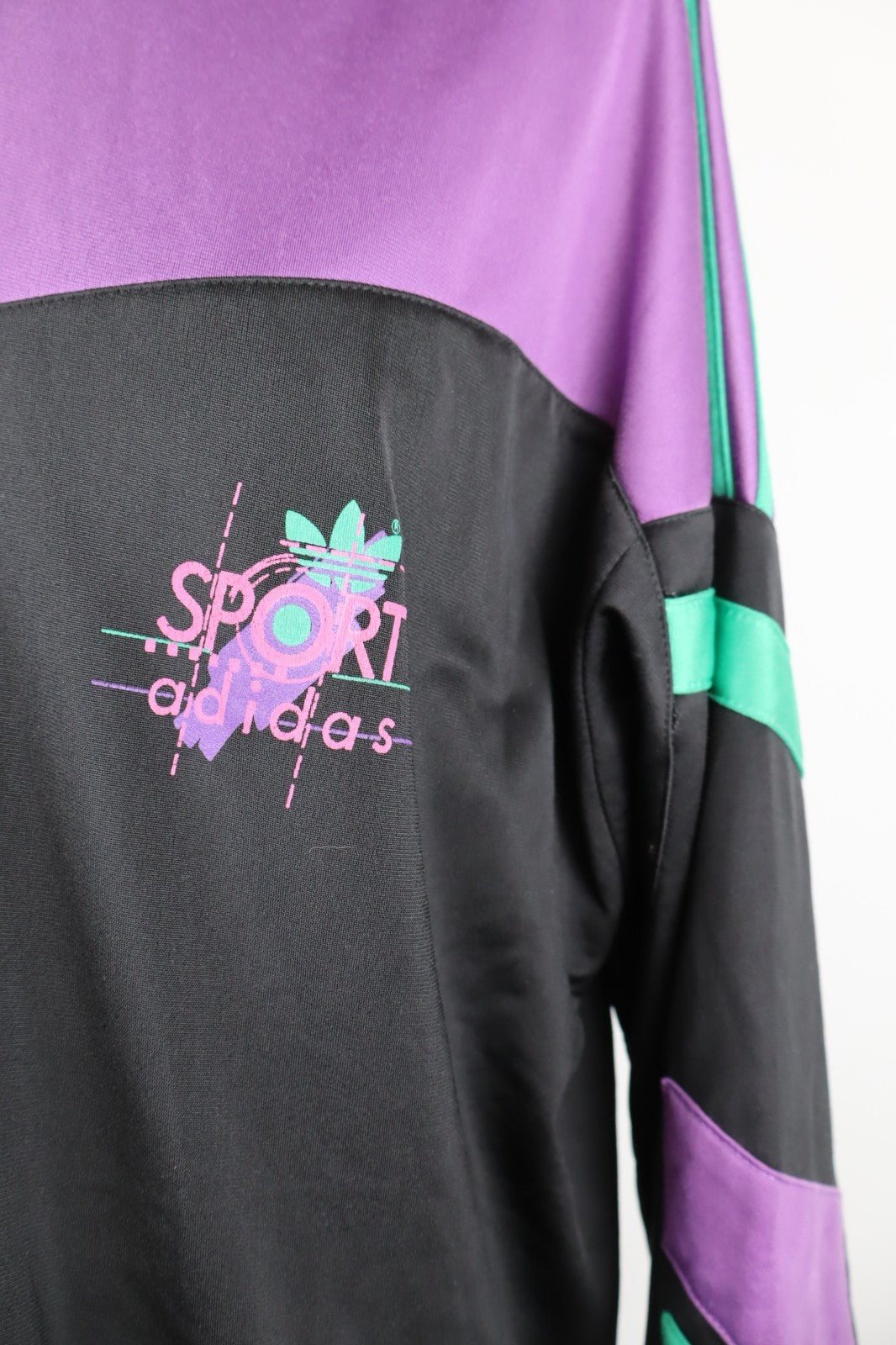 ADIDAS '80S GIACCA SPORTIVA UOMO Tg I8 MAN VINTAGE CASUAL SPORT JACKET CON ZIP