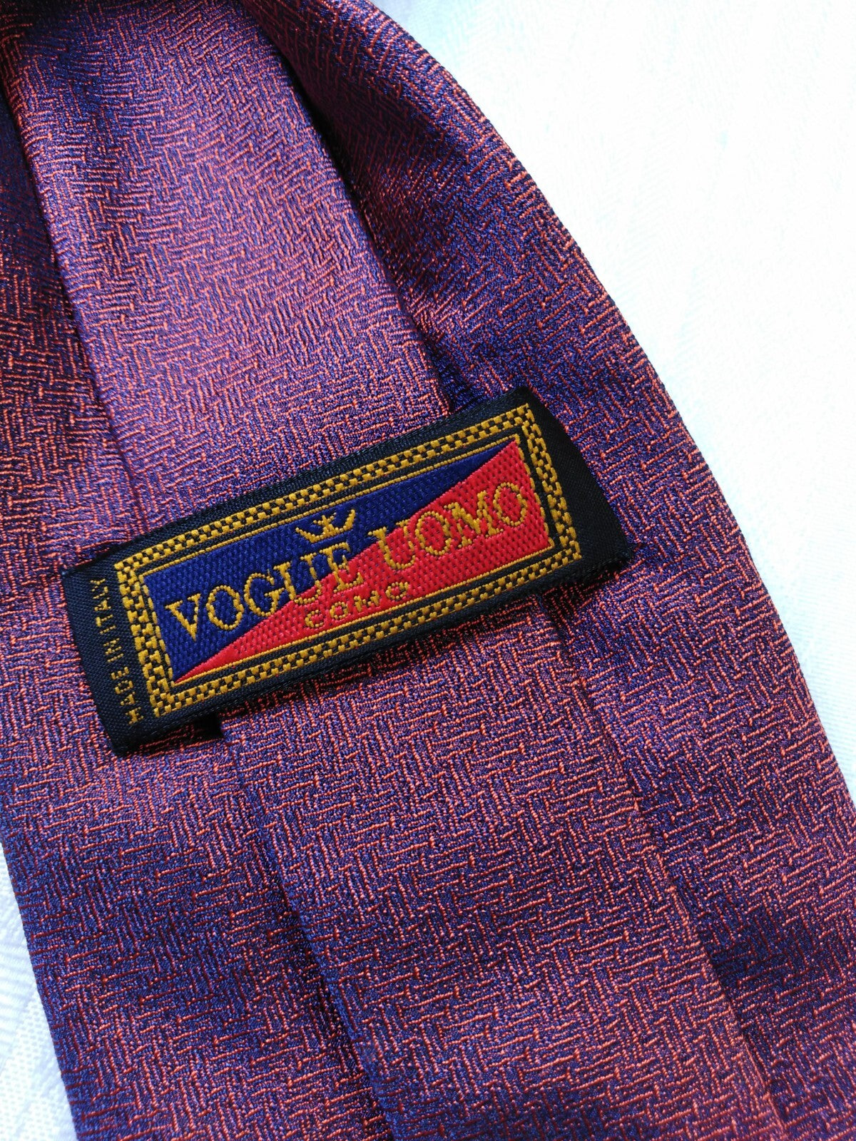 VOGUE COMO 100% SILK TIE SETA CRAVATTA NECKTIE ITALY VINTAGE CLASSIC