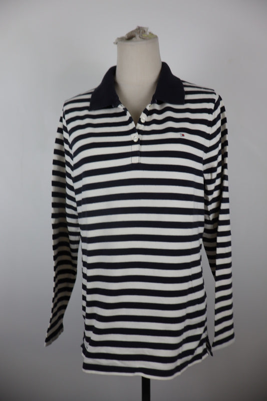 TOMMY HILFIGER MAGLIA POLO DONNA TG 2XL WOMAN CASUAL VINTAGE TOP T-SHIRT COTONE
