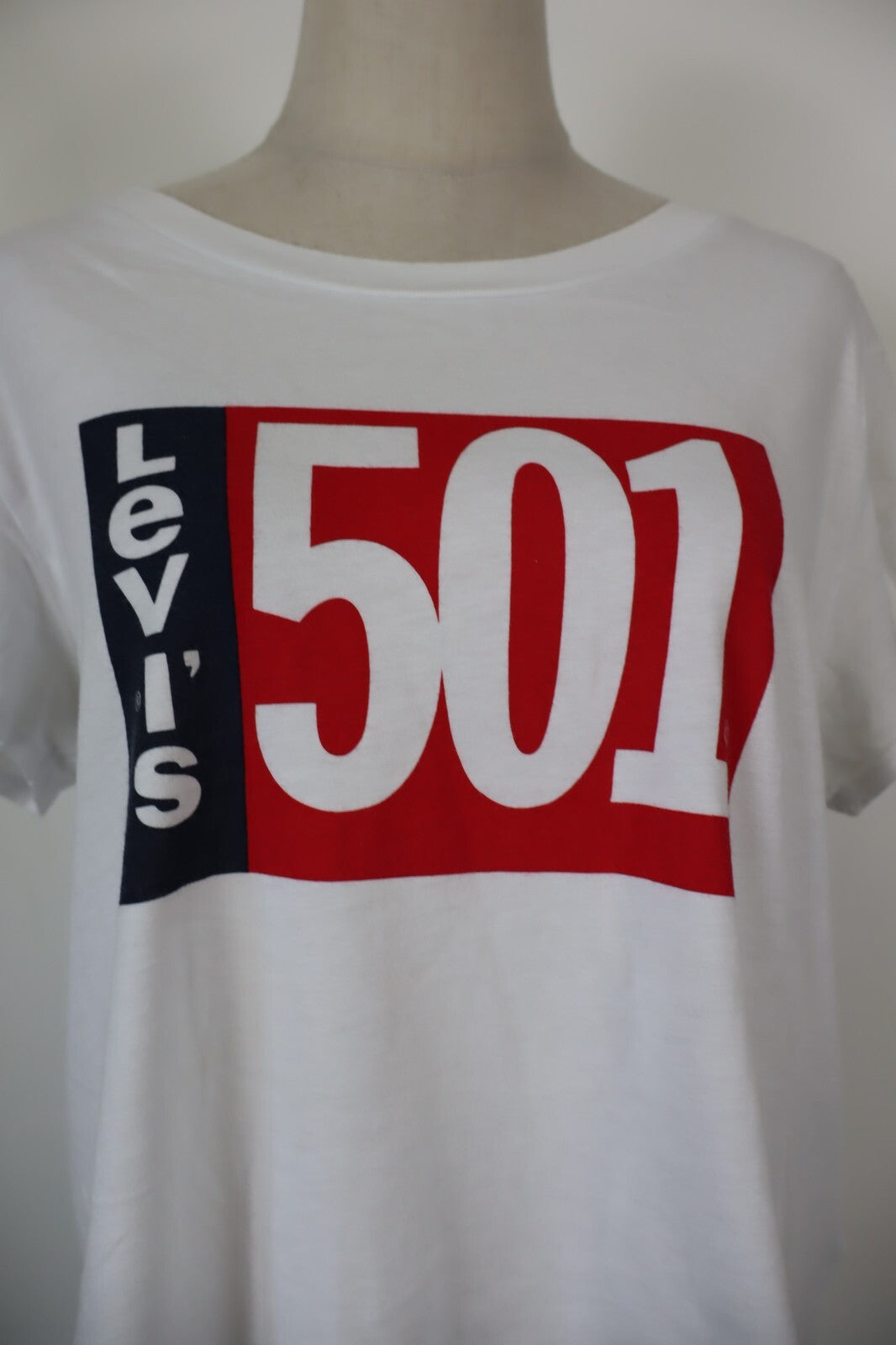 LEVI'S 501 MAGLIA DONNA TG. L WOMAN CASUAL VINTAGE T- SHIRT TOP COTONE