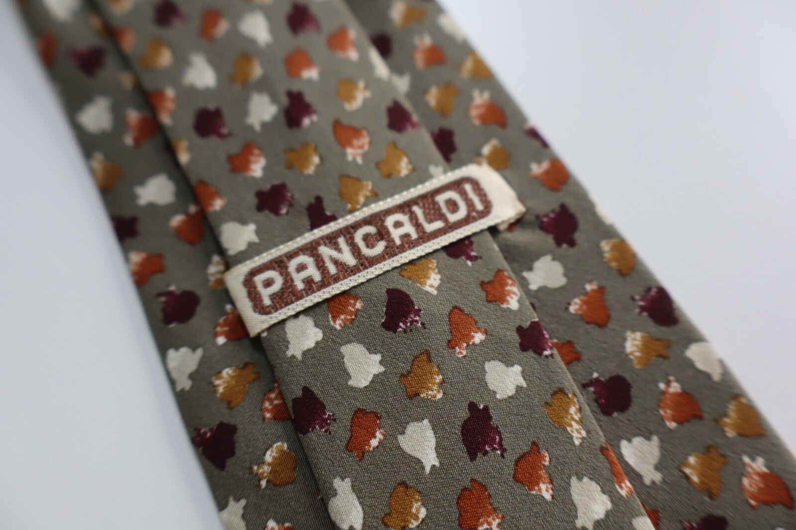 PANCALDI 100% SILK TIE SETA CRAVATTA NECKTIE MADE IN ITALY CLASSIC