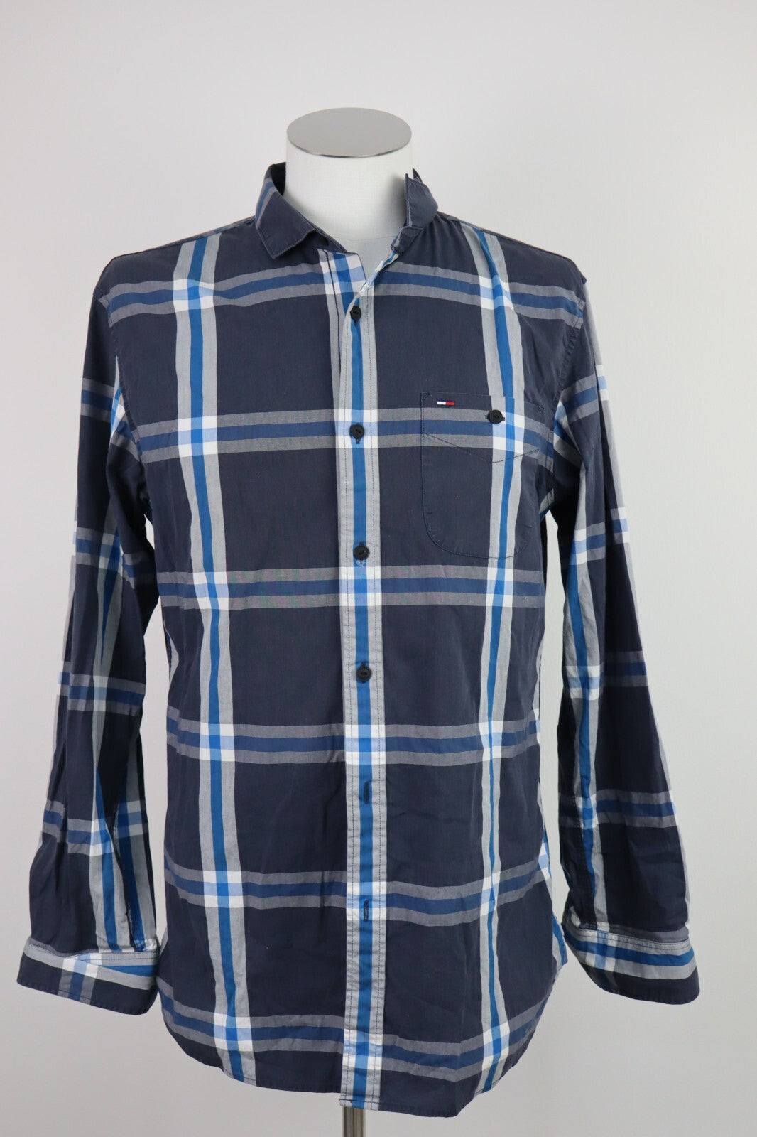 TOMMY HILFIGER CAMICIA SLIM FIT UOMO TG. L MAN CASUAL VINTAGE SHIRT COTONE