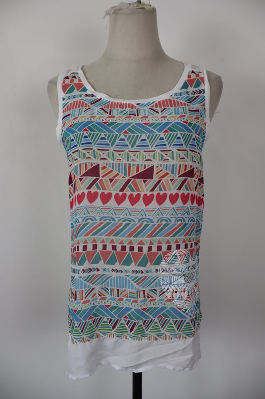 DESIGUAL MAGLIA DONNA TG. S WOMAN T-SHIRT CASUAL VINTAGE TOP