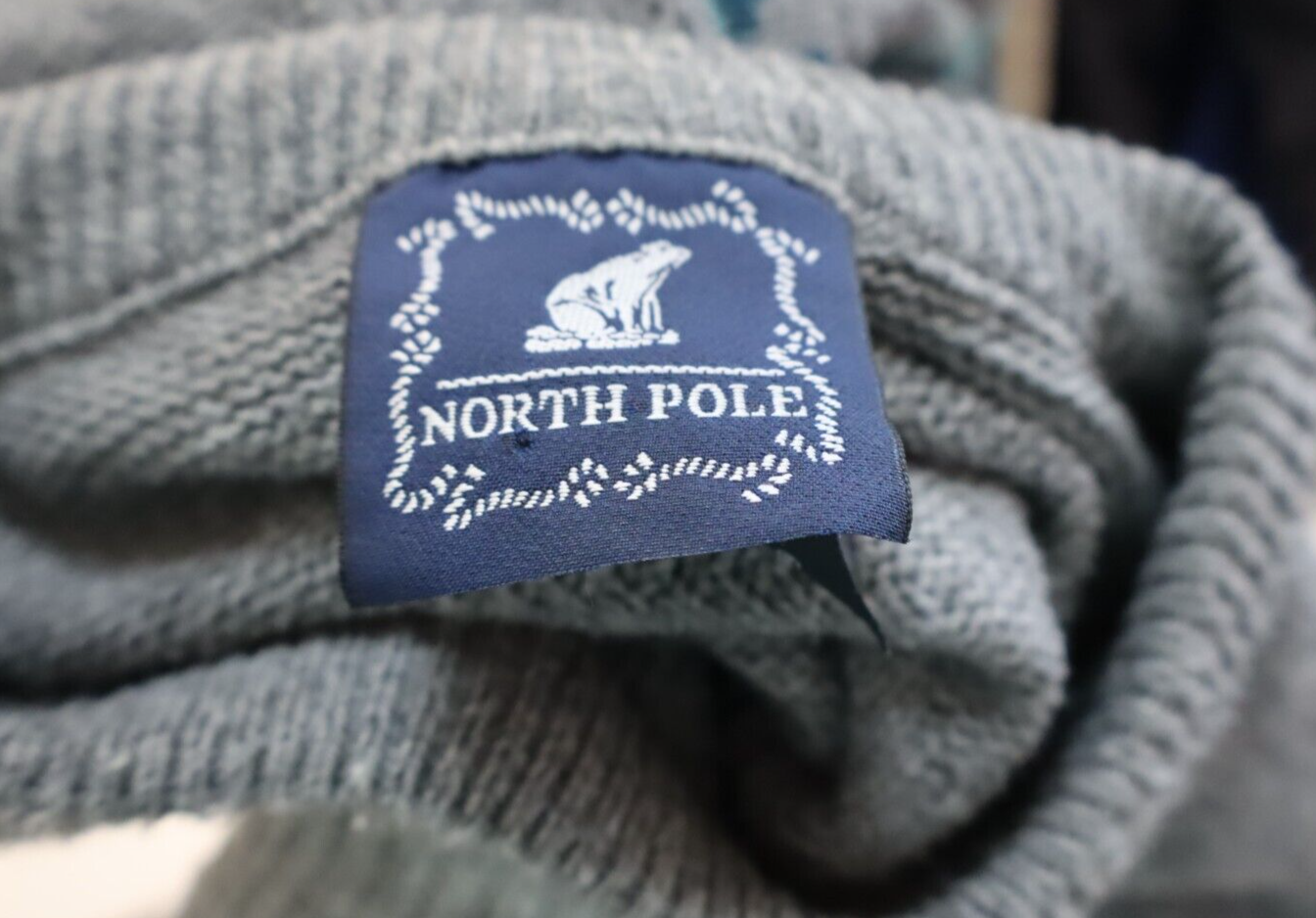 NORTH POLE MAGLIONE LANA WOOL VINTAGE UOMO Tg. 2XL MAN SWEATER CASUAL