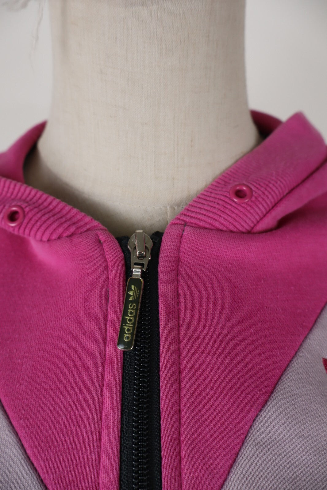 ADIDAS FELPA CAPPUCCIO E ZIP DONNA Tg 36 WOMEN CASUAL VINTAGE SPORT SWEATSHIRT