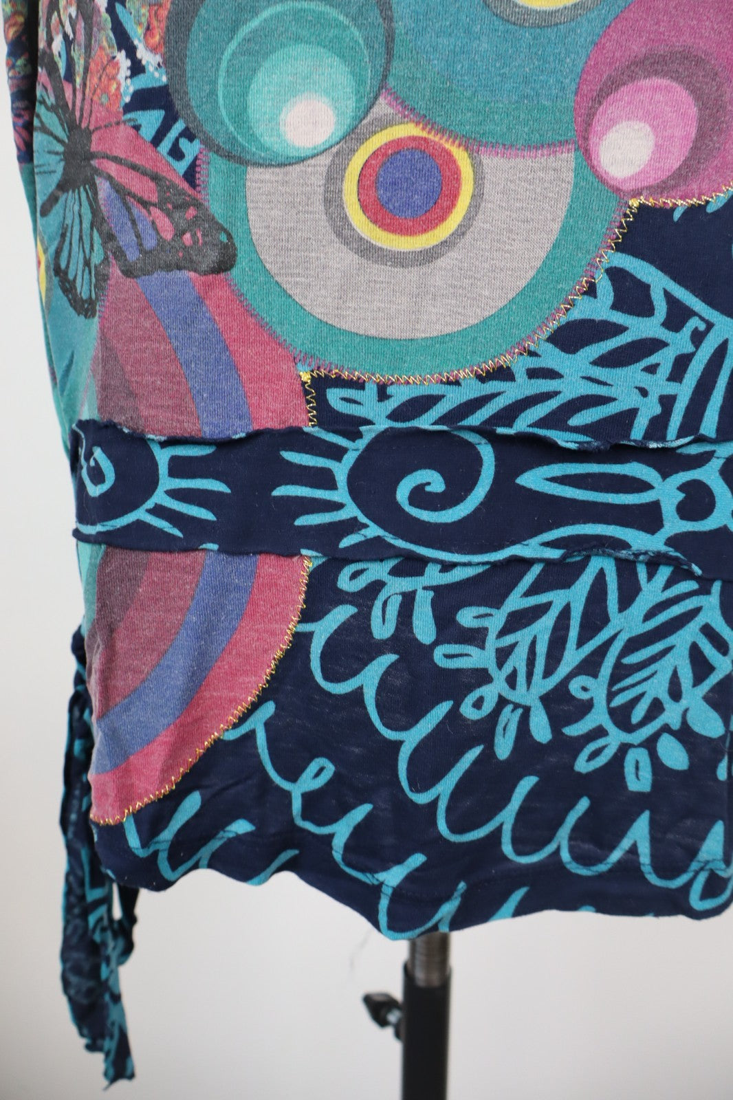 DESIGUAL VESTITO DONNA TG. XL WOMAN CASUAL VINTAGE DRESS ABITO VISCOSA