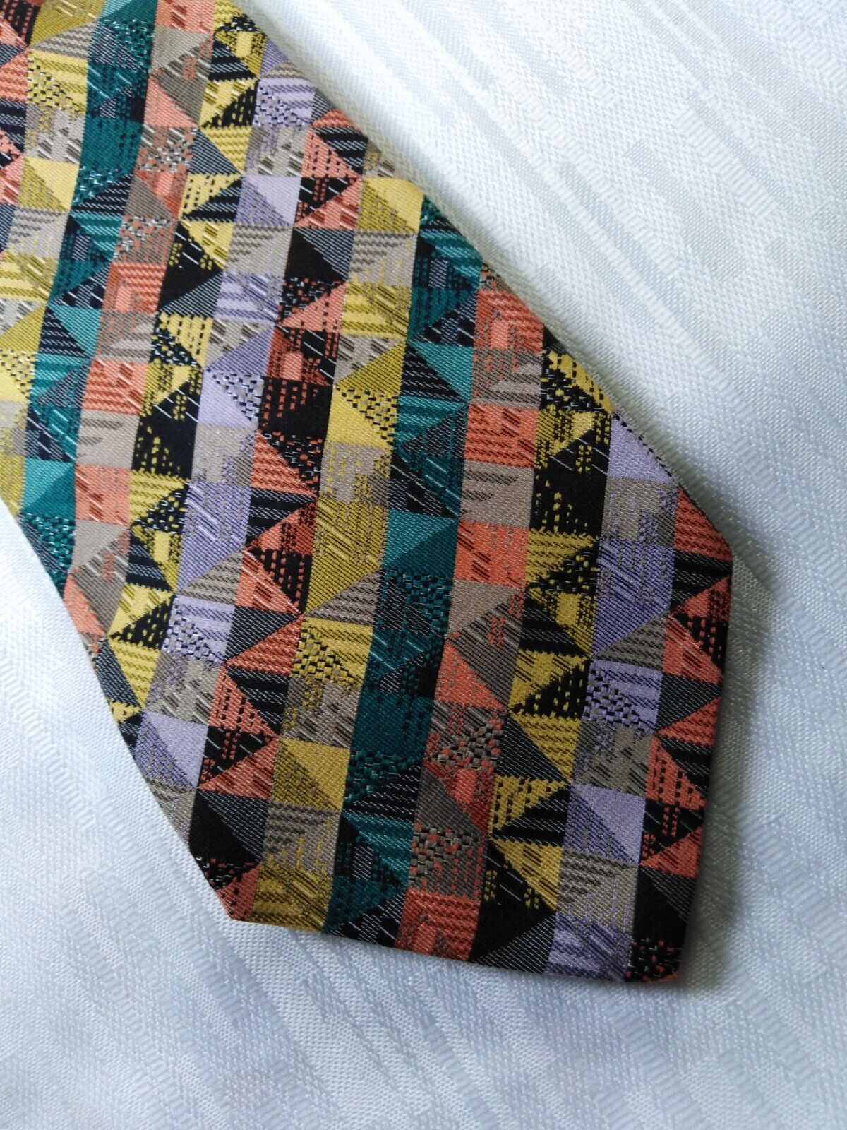 TRUSSARDI 100% SILK TIE SETA CRAVATTA NECKTIE MADE IN ITALY