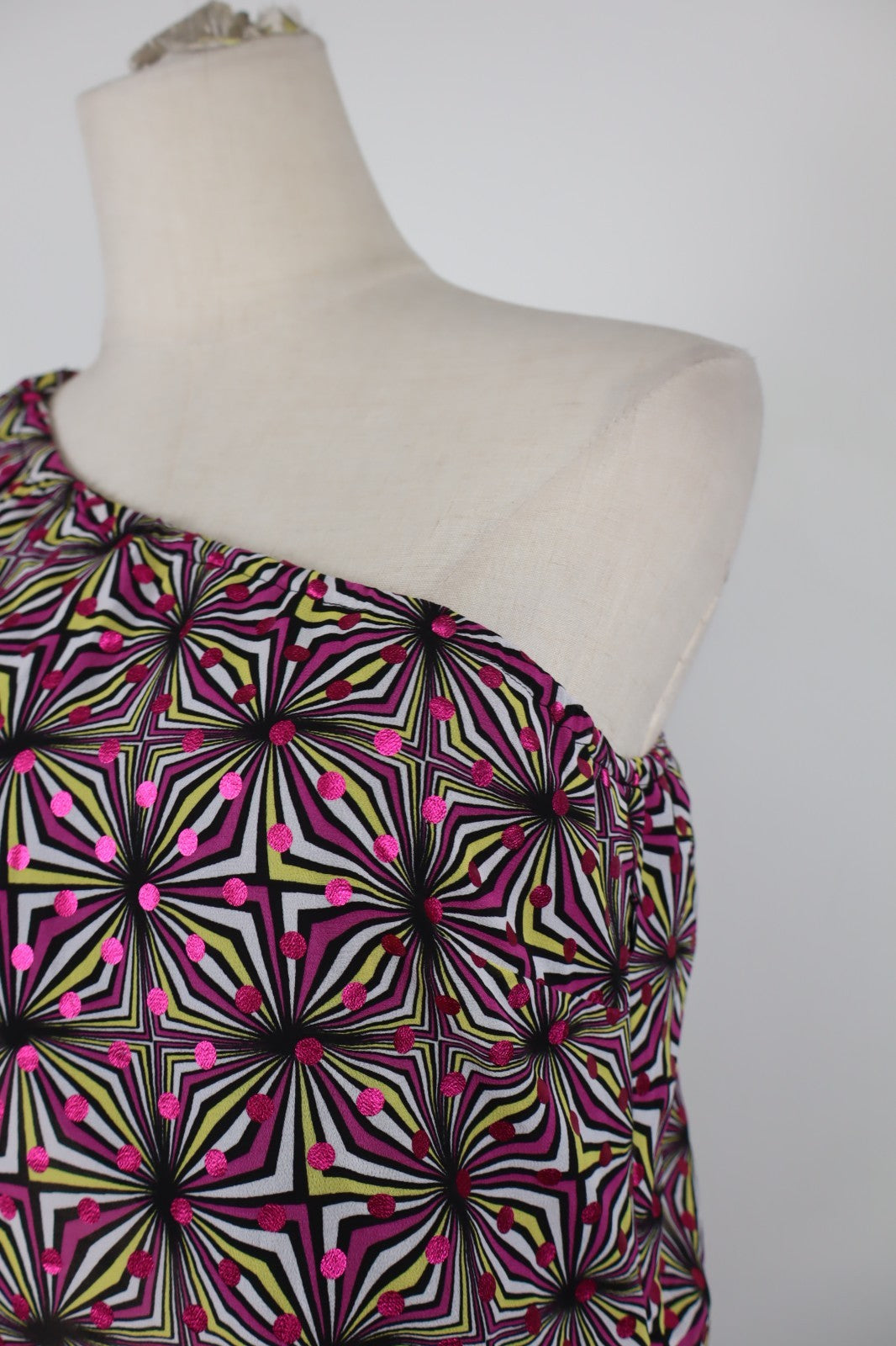 PATRIZIA PEPE MAGLIA MONOSPALLA DONNA TG. 44 WOMAN CASUAL T-SHIRT VINTAGE VELATO