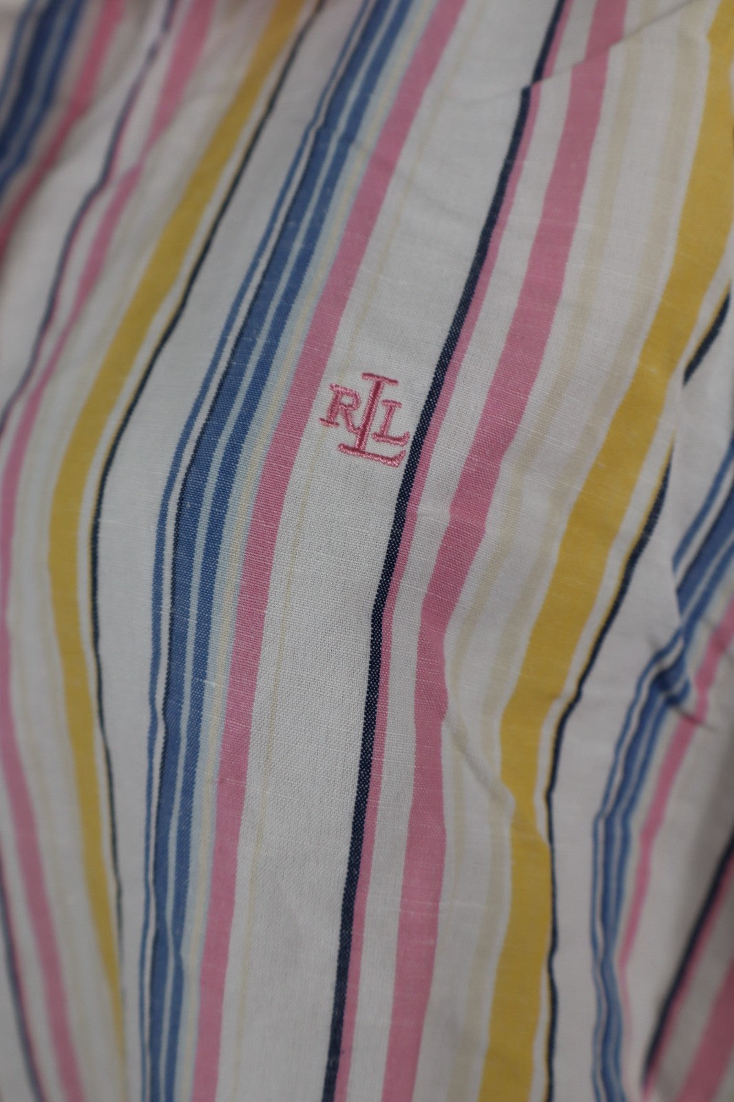 LAUREN RALPH LAUREN CAMICIA DONNA TG. 1X WOMAN SHIRT CASUAL VINTAGE COTONE LINO