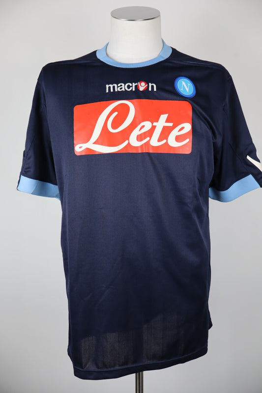 MACRON NAPOLI CAVANI N 7 MAGLIA CALCIO UOMO Tg L TRIKOT JERSEY AUTOGRAFATA