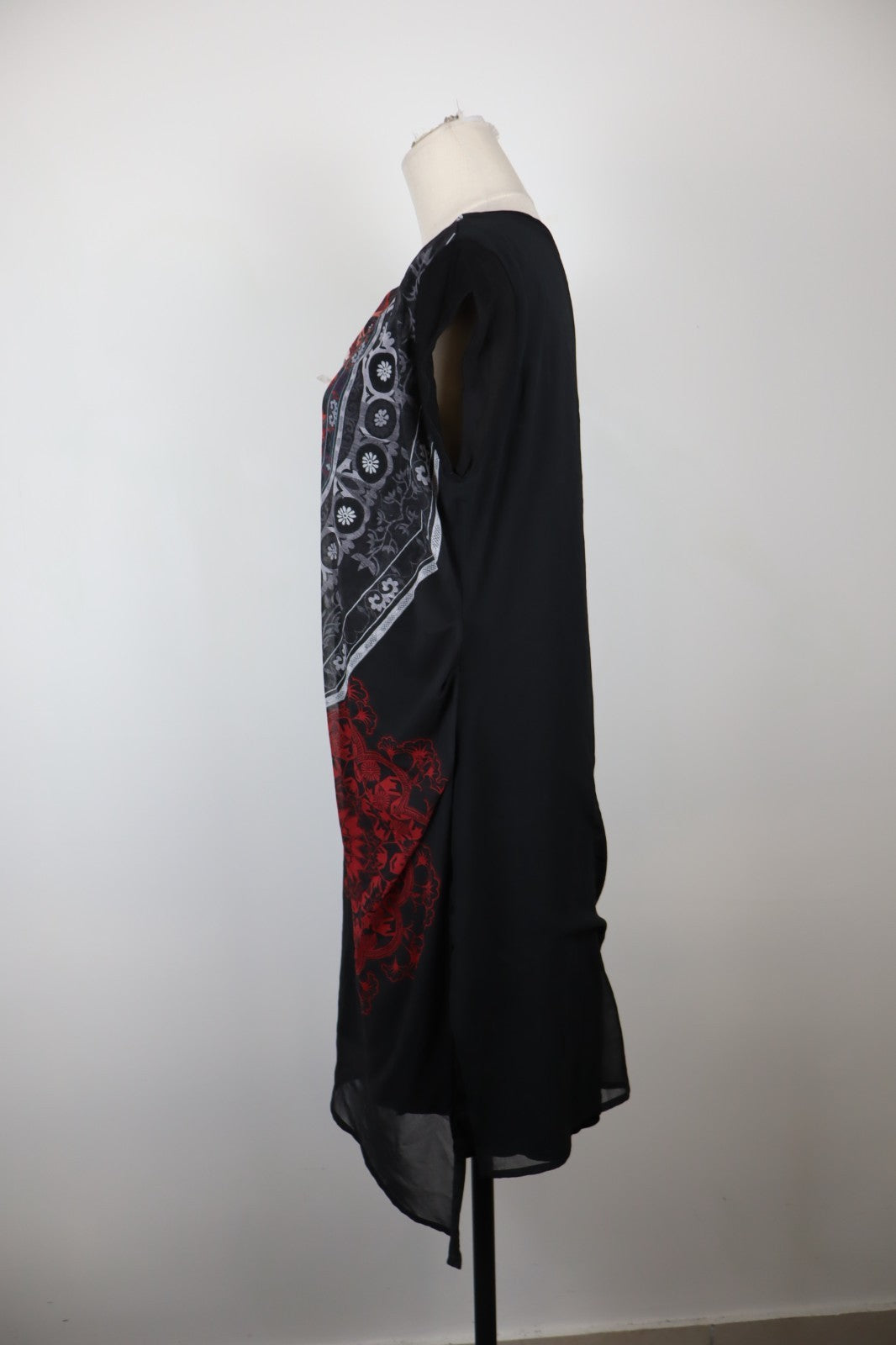 DESIGUAL VESTITO ABITO SMANICATO DONNA TG 46 WOMAN CASUAL VINTAGE DRESS LOGO