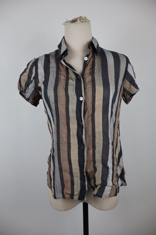 MARELLA CAMICIA  DONNA TG. 42 WOMAN SHIRT COTONE COTTON CASUAL VINTAGE RIGHE