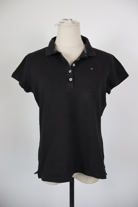 TOMMY HILFIGER POLO MAGLIA T-SHIRT DONNA COTONE TG L WOMAN CASUAL VINTAGE SLIM