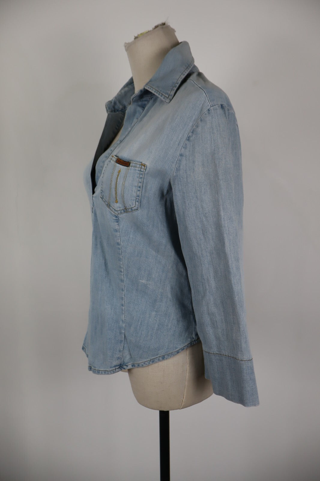 FORNARINA CAMICIA JEANS DENIM DONNA TG. M WOMAN SHIRT CASUAL VINTAGE