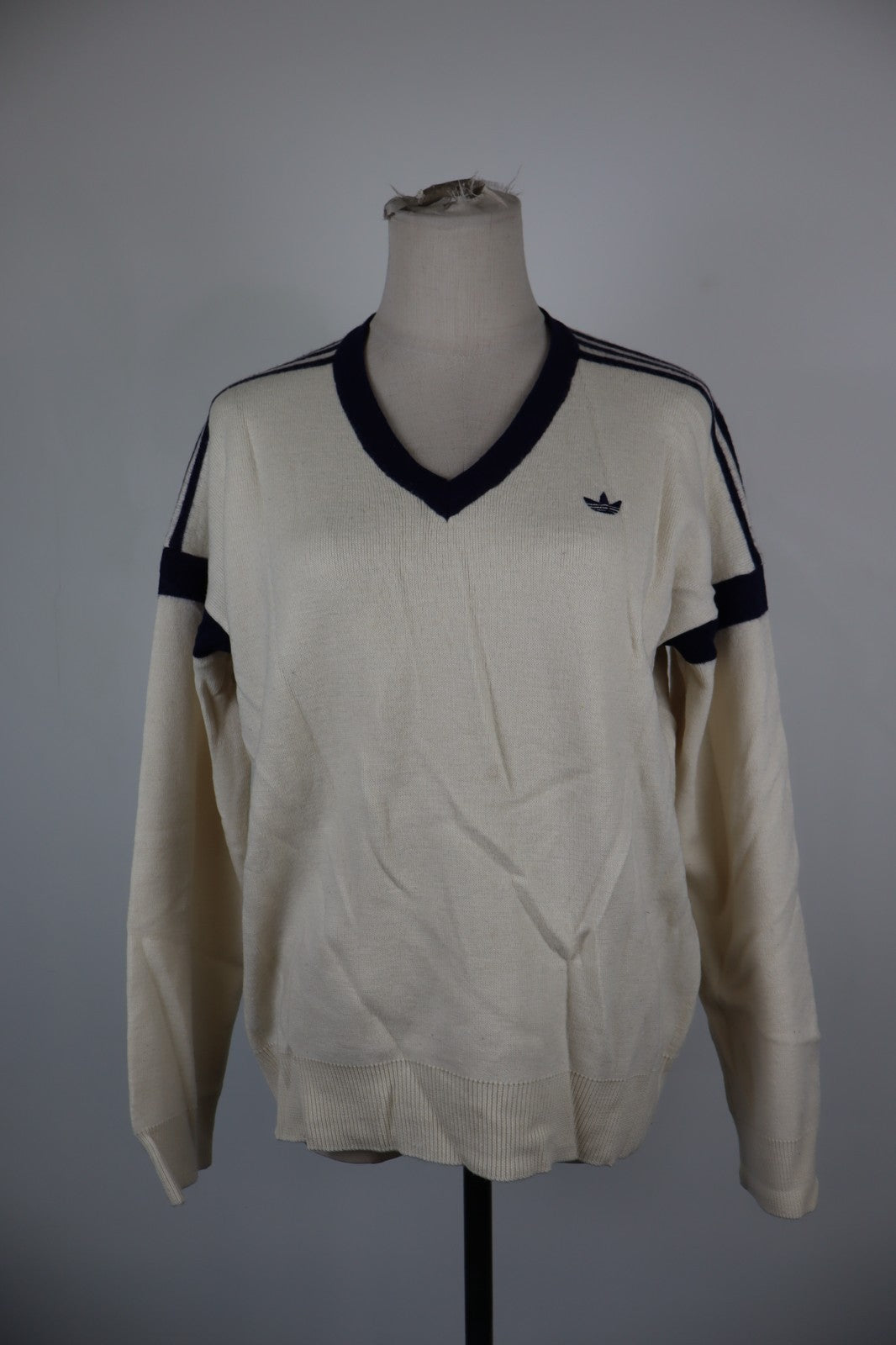 ADIDAS '80S MAGLIONE MAGLIA LANA DONNA Tg. 52 WOMAN CASUAL WOOL SWEATER VINTAGE