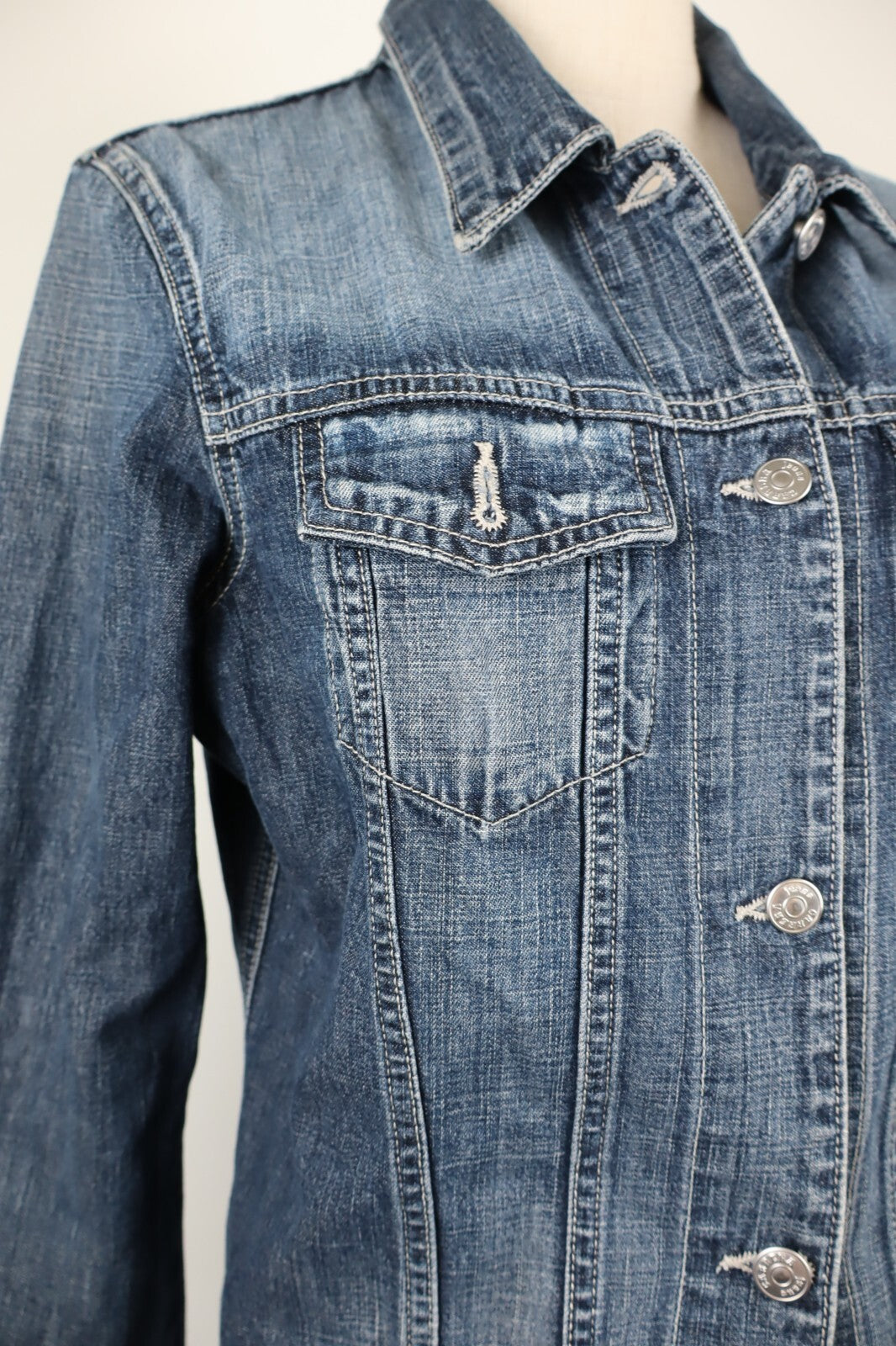 CARRERA GIUBBINO JEANS DONNA COTONE TG L WOMAN CASUAL JACKET VINTAGE DENIM