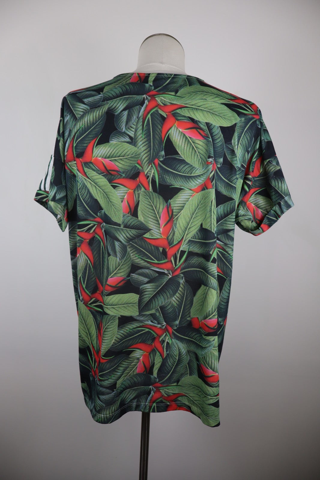 ADIDAS 3 STRIPES MAGLIA UOMO Tg I 46 T-SHIRT MAN CASUAL VINTAGE FLOREALI POIS