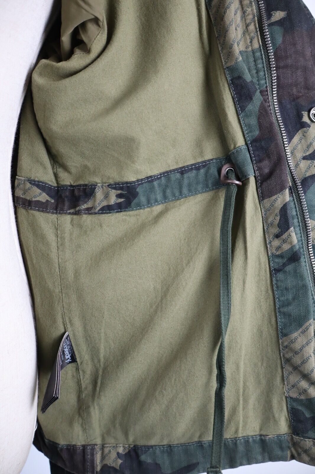 SUPERDRY GIUBBINO GIACCA DONNA TG 40 WOMAN JACKET CASUAL VINTAGE COTONE