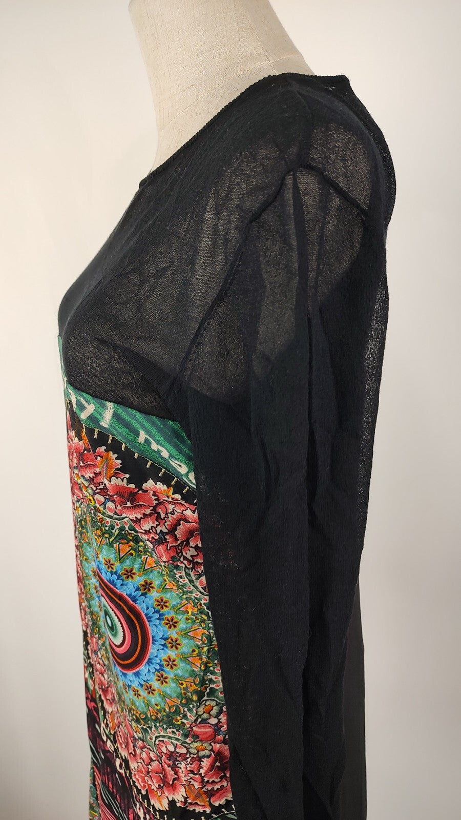 DESIGUAL VESTITO CAMICIA DONNA TG. 40 WOMAN CASUAL VINTAGE DRESS