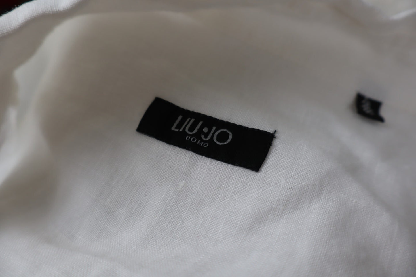 LIU JO CAMICIA UOMO LINO TG. 16 41 MAN CASUAL VINTAGE LINEN SHIRT BIANCO BOTTONI