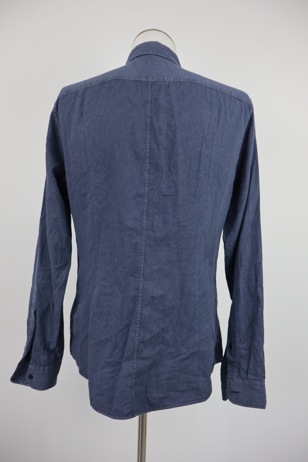 TRUSSARDI JEANS CAMICIA UOMO TG 41 MAN CASUAL VINTAGE SHIRT COTONE COTTON