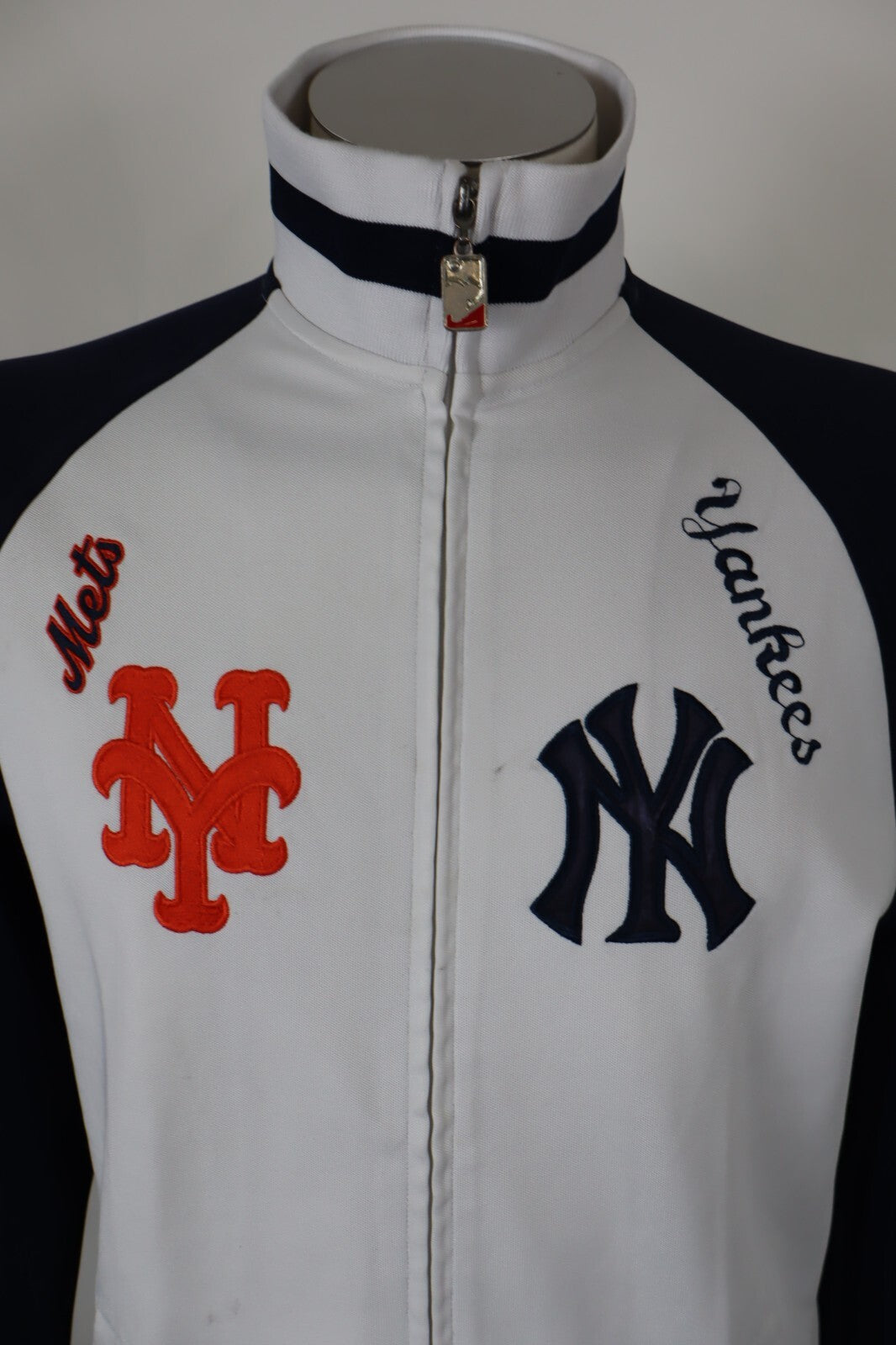 MAJESTIC NY YANKEES METS BATTLE FELPA UOMO Tg L MAN  VINTAGE SPORT  BASEBALL