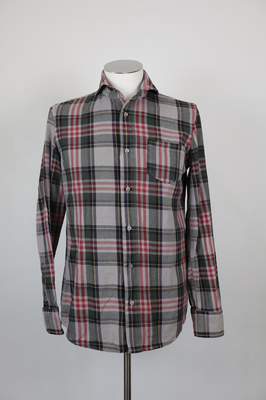 DANIELE ALESSANDRINI CAMICIA COTONE UOMO TG. 40 MAN CASUAL VINTAGE SHIRT LOGO