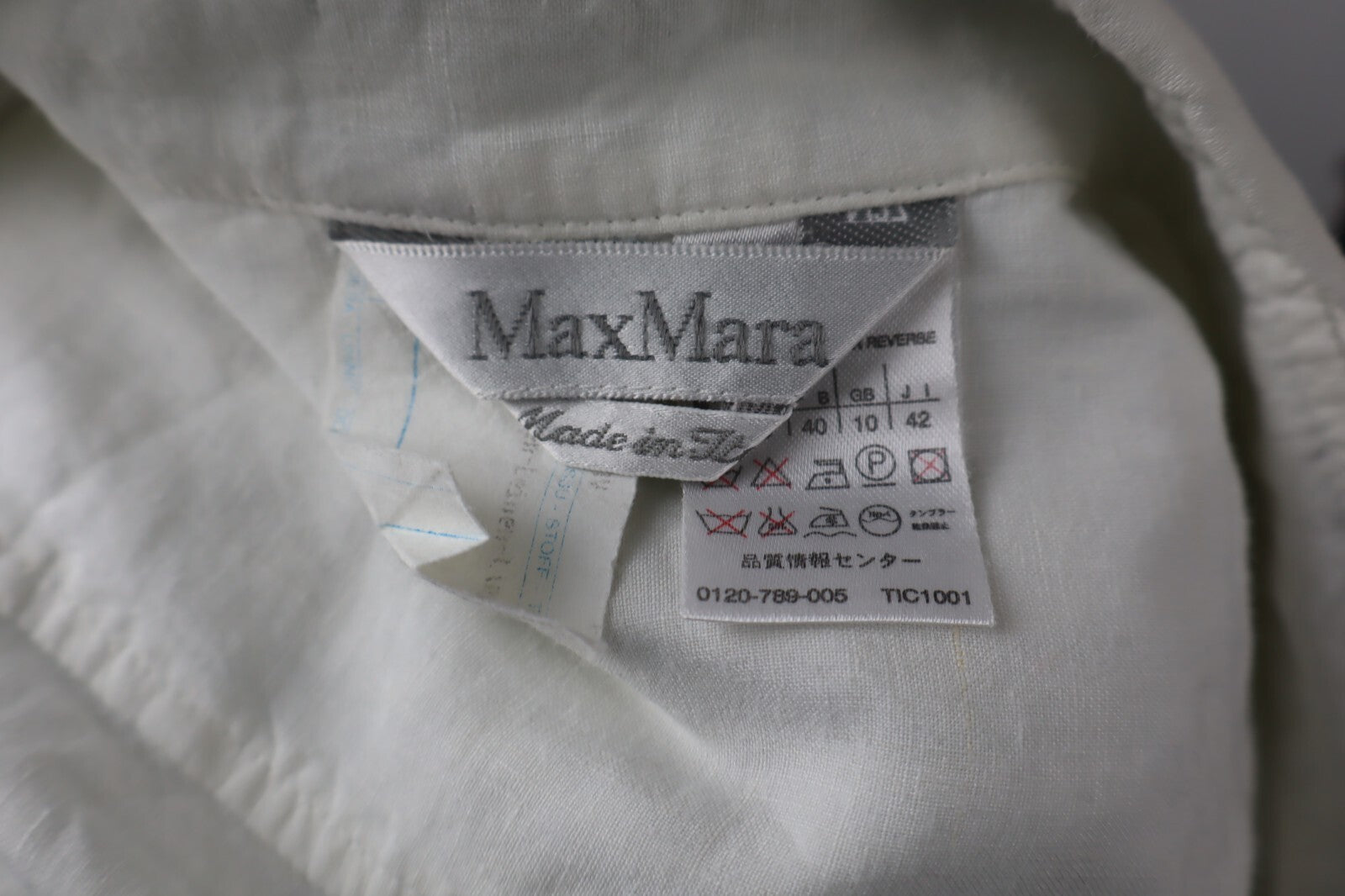 MAX MARA CAMICIA DONNA TG. 42 WOMAN SHIRT CASUAL VINTAGE LINO LINEN