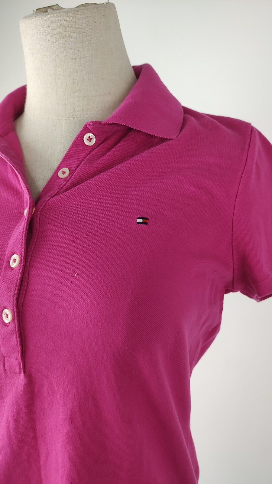 TOMMY HILFIGER POLO MAGLIA DONNA COTONE TG. S WOMAN COTTON SHIRT CASUAL VINTAGE