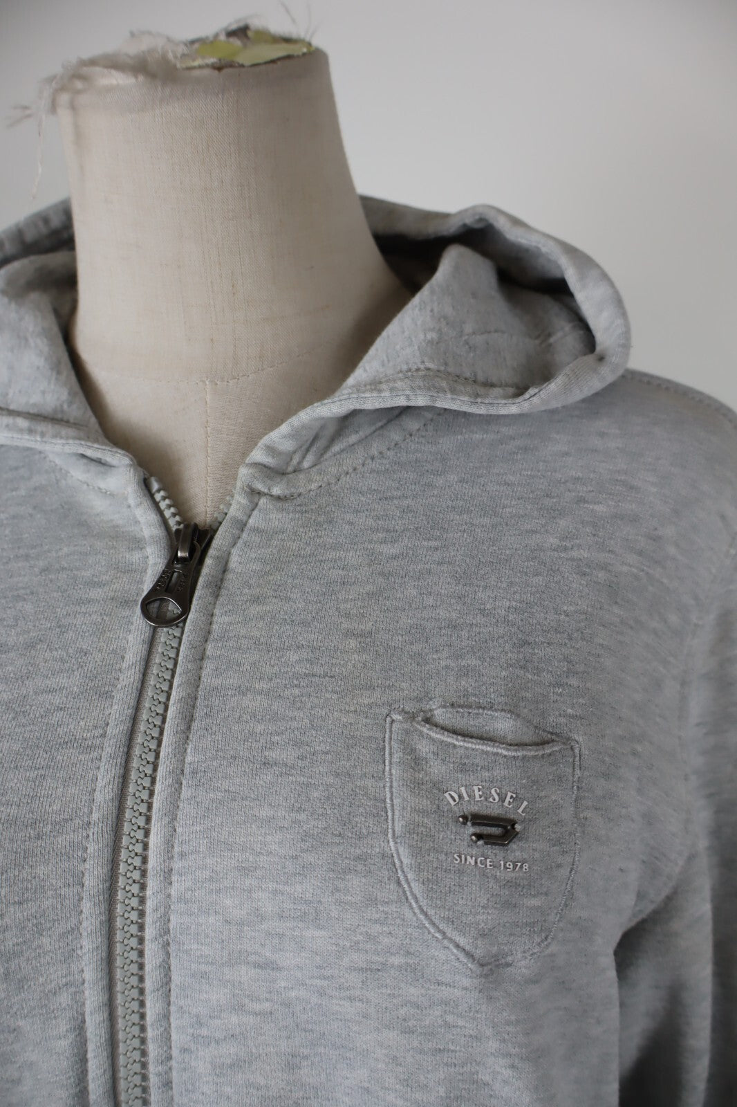 DIESEL FELPA CAPPUCCIO DONNA Tg L WOMEN CASUAL VINTAGE SPORT SWEATSHIRT