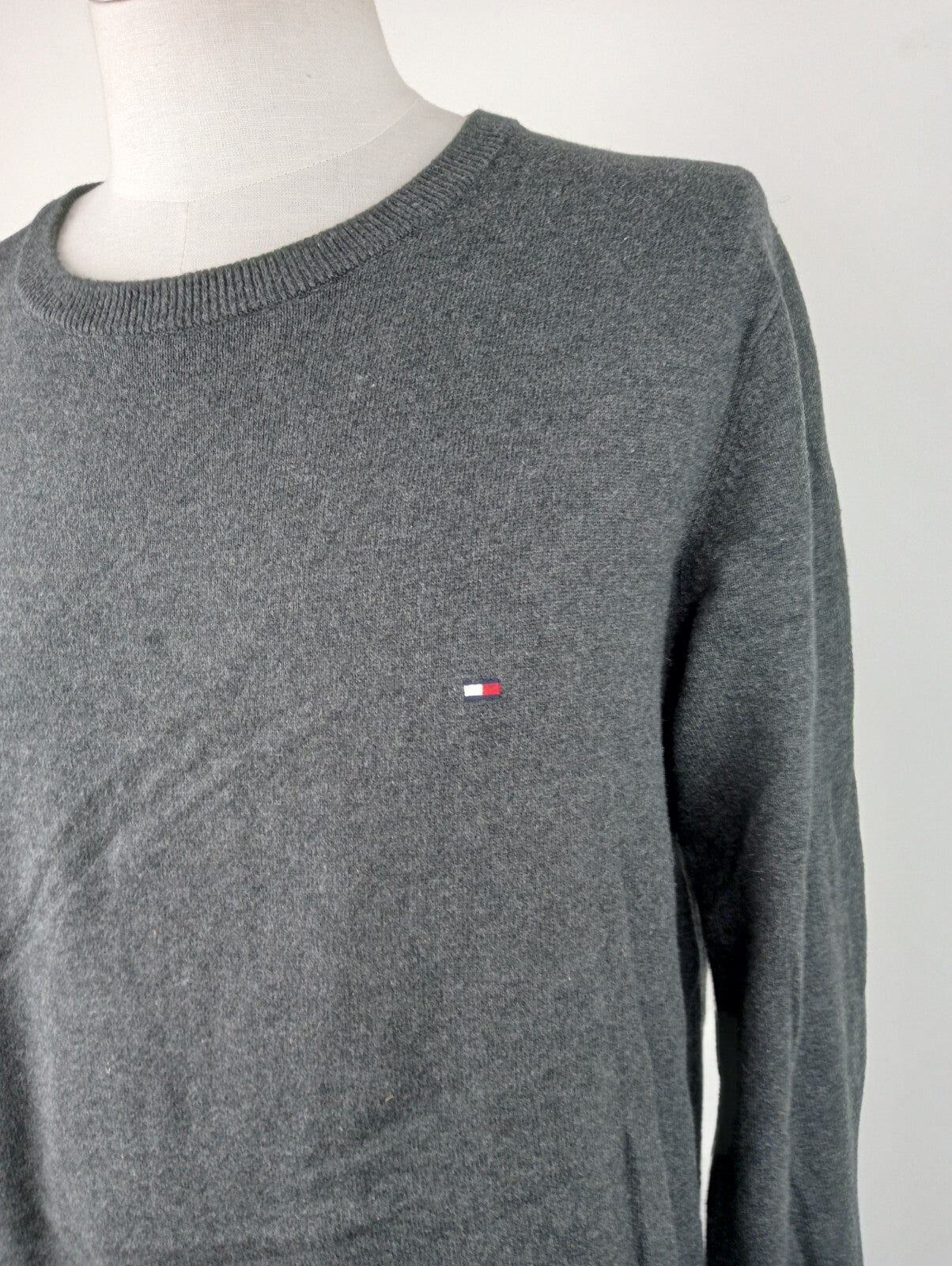 TOMMY HILFIGER MAGLIONE COTONE CASHMERE VINTAGE UOMO Tg. M SWEATER MAN CASUAL