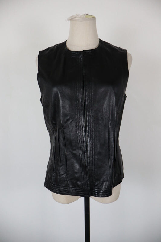 PENNY BLACK GIUBBINO PELLE DONNA 46 LEATHER WOMAN JACKET CASUAL SENZA MANICHE