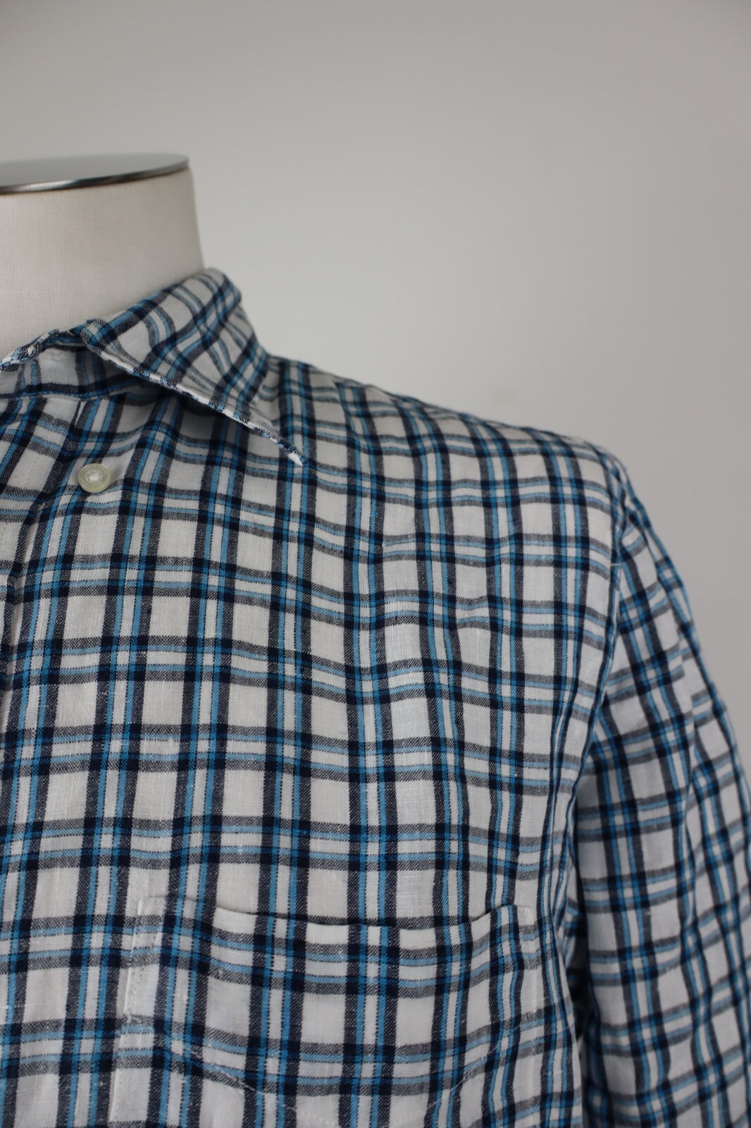 HENRY COTTON'S CAMICIA UOMO LINO LINEN TG. 41 MAN CASUAL VINTAGE SHIRT