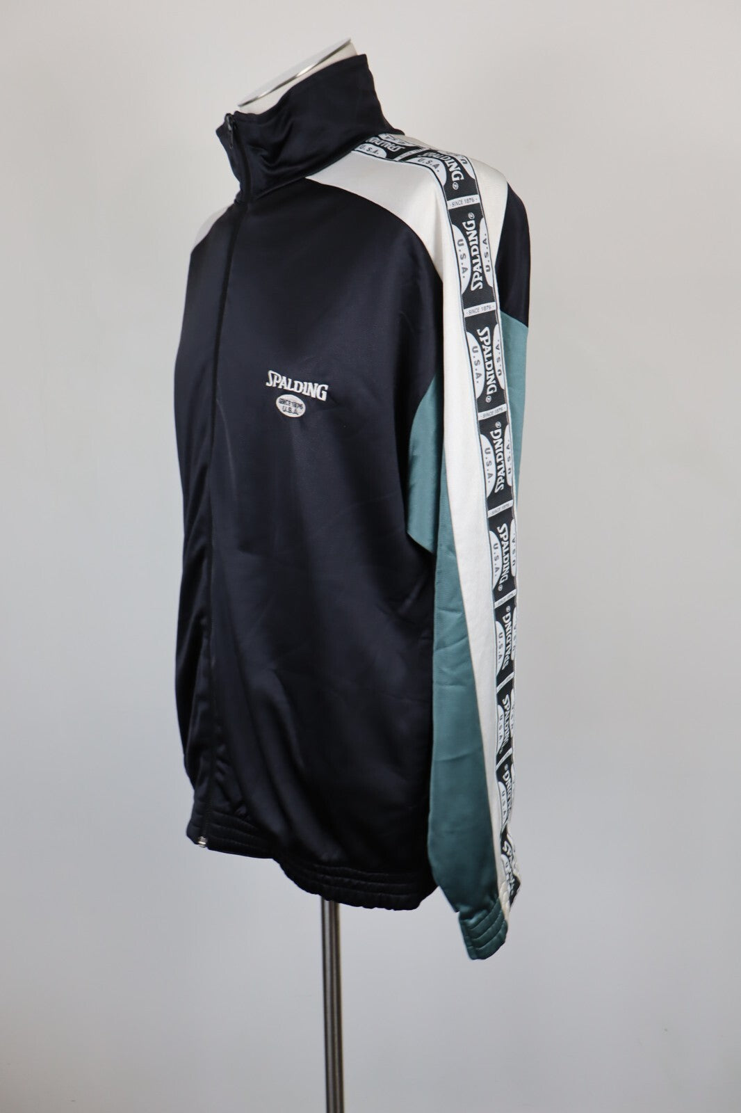 SPALDING GIACCA SPORTIVA UOMO Tg. M MAN VINTAGE CASUAL SPORT JACKET CON ZIP