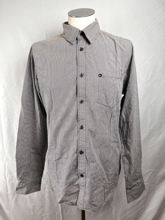 QUIKSILVER CAMICIA UOMO COTONE TG. L  MAN CASUAL VINTAGE SHIRT COTTON