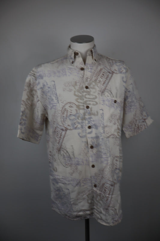 CAMEL COLLECTION CAMICIA UOMO COTONE TG. M MAN CASUAL VINTAGE COTTON SHIRT