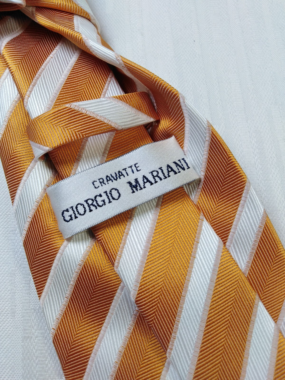 GIORGIO MARIANI 100% SETA SILK TIE CRAVATTA NECKTIE ITALY VINTAGE SELF TIPPED