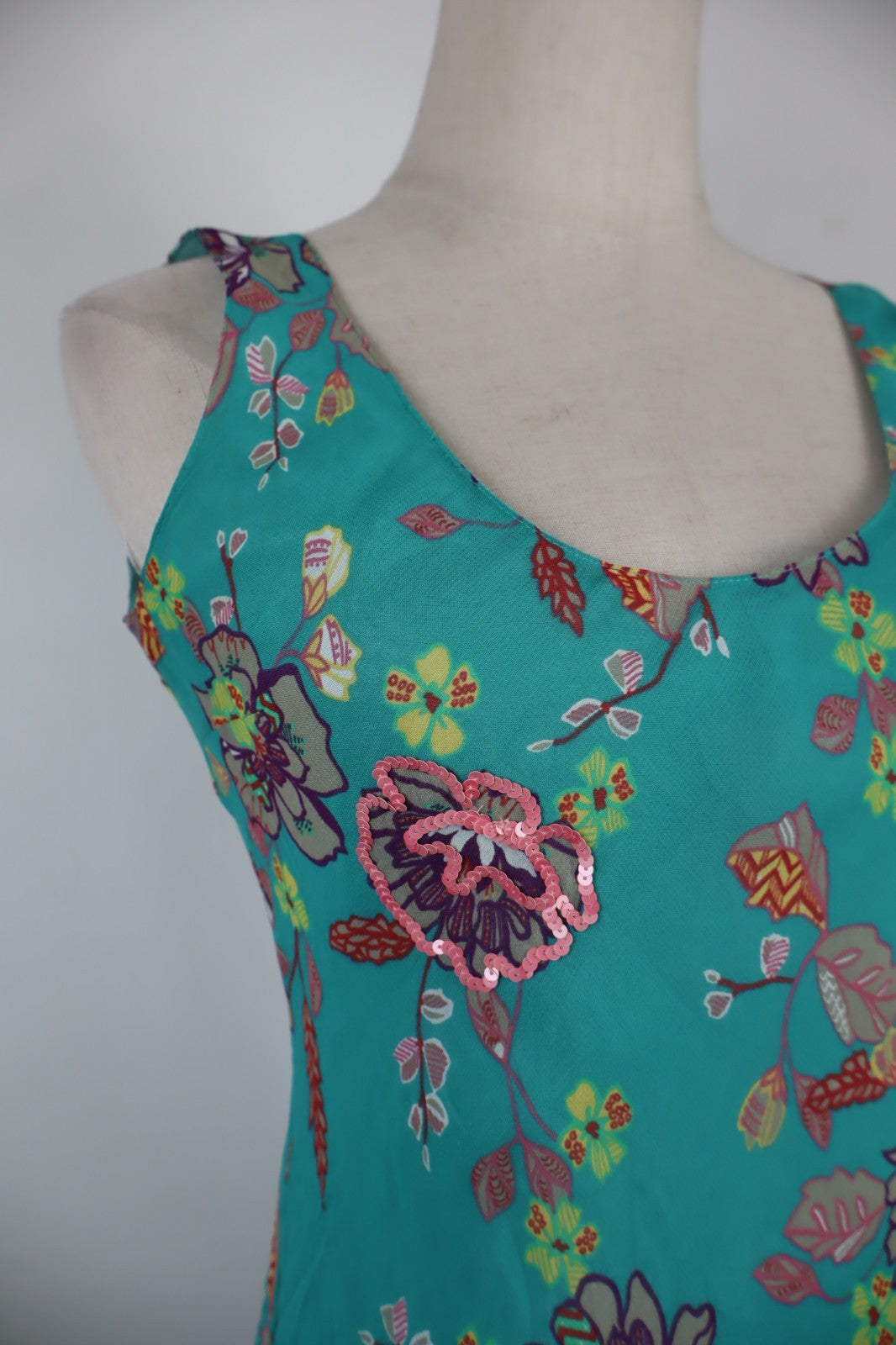 MAX&CO VESTITO SMANICATO DONNA ABITO TG 40 WOMAN CASUAL VINTAGE DRESS ADERENTE