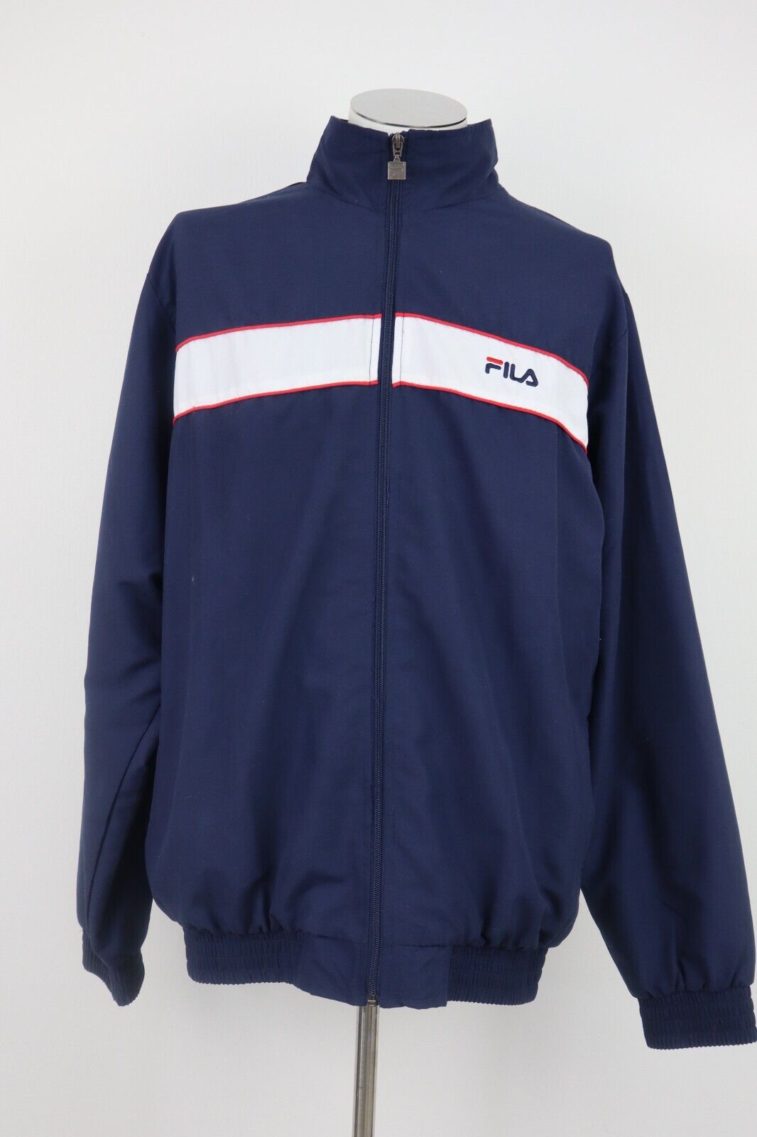 FILA GIACCA SPORT CON ZIP UOMO Tg L MAN JACKET CASUAL VINTAGE