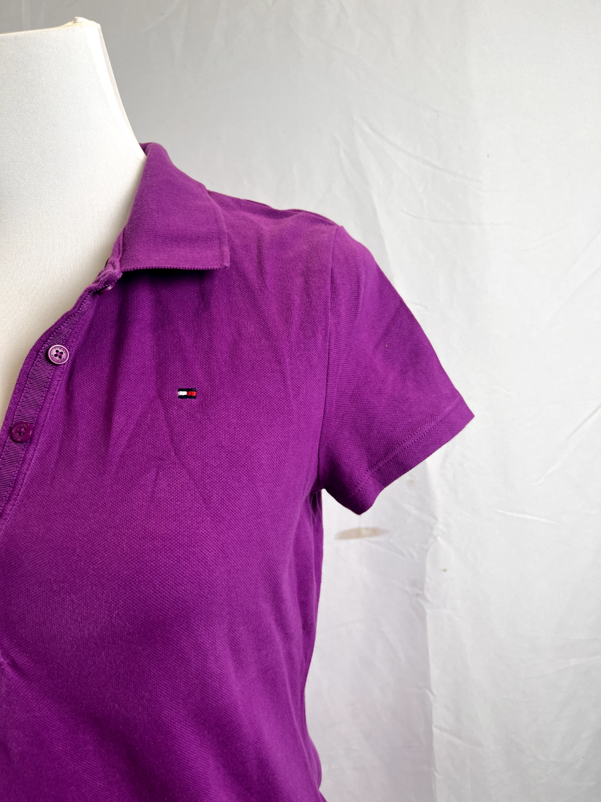 TOMMY HILFIGER POLO MAGLIA T-SHIRT DONNA COTONE TG. S WOMAN SHIRT CASUAL VINTAGE
