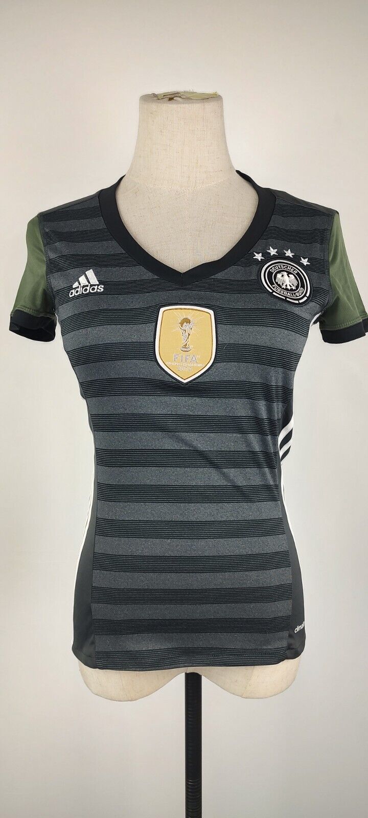 ADIDAS GERMANY MAGLIA CALCIO DONNA Tg 2XS WOMEN SOCCER VINTAGE JERSEY